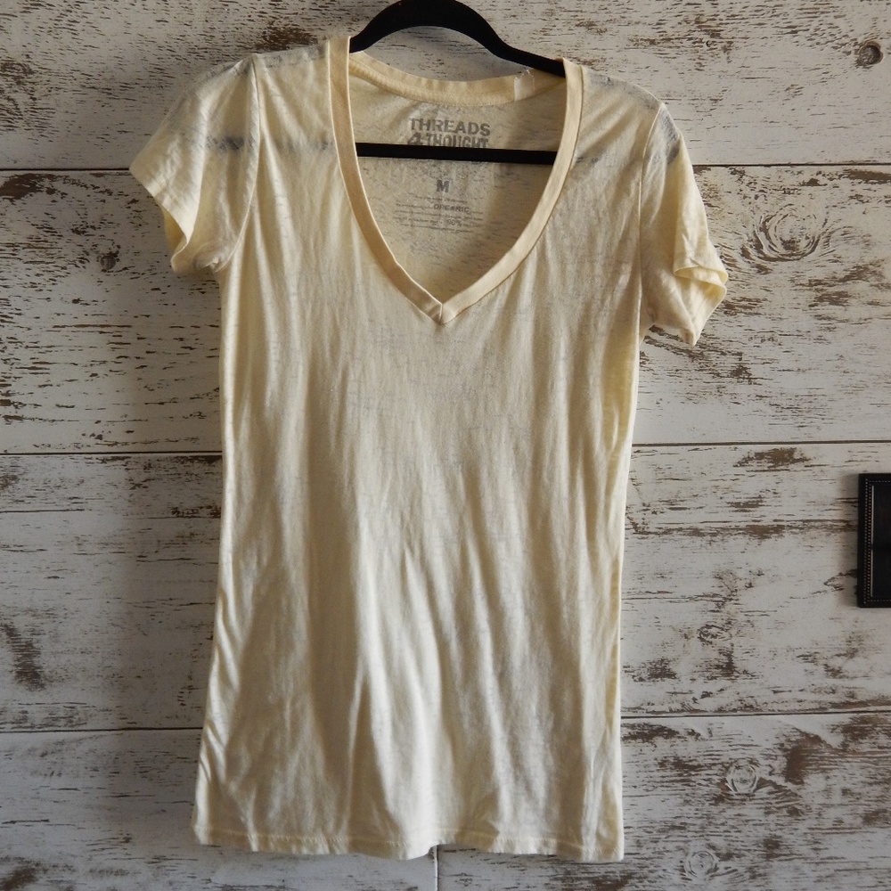 Light Yellow Burnout T-shirt